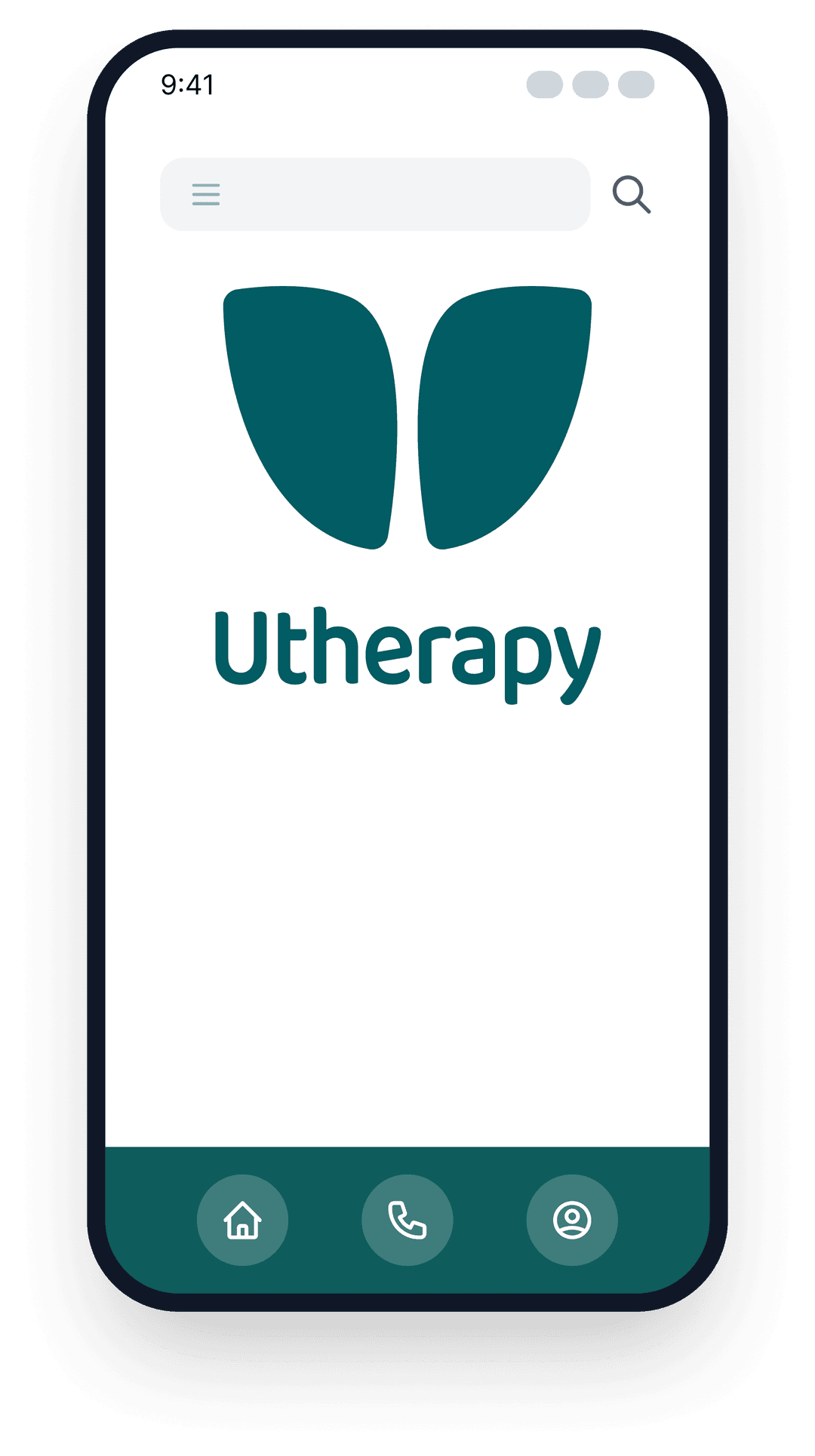 Utherapy app on phone