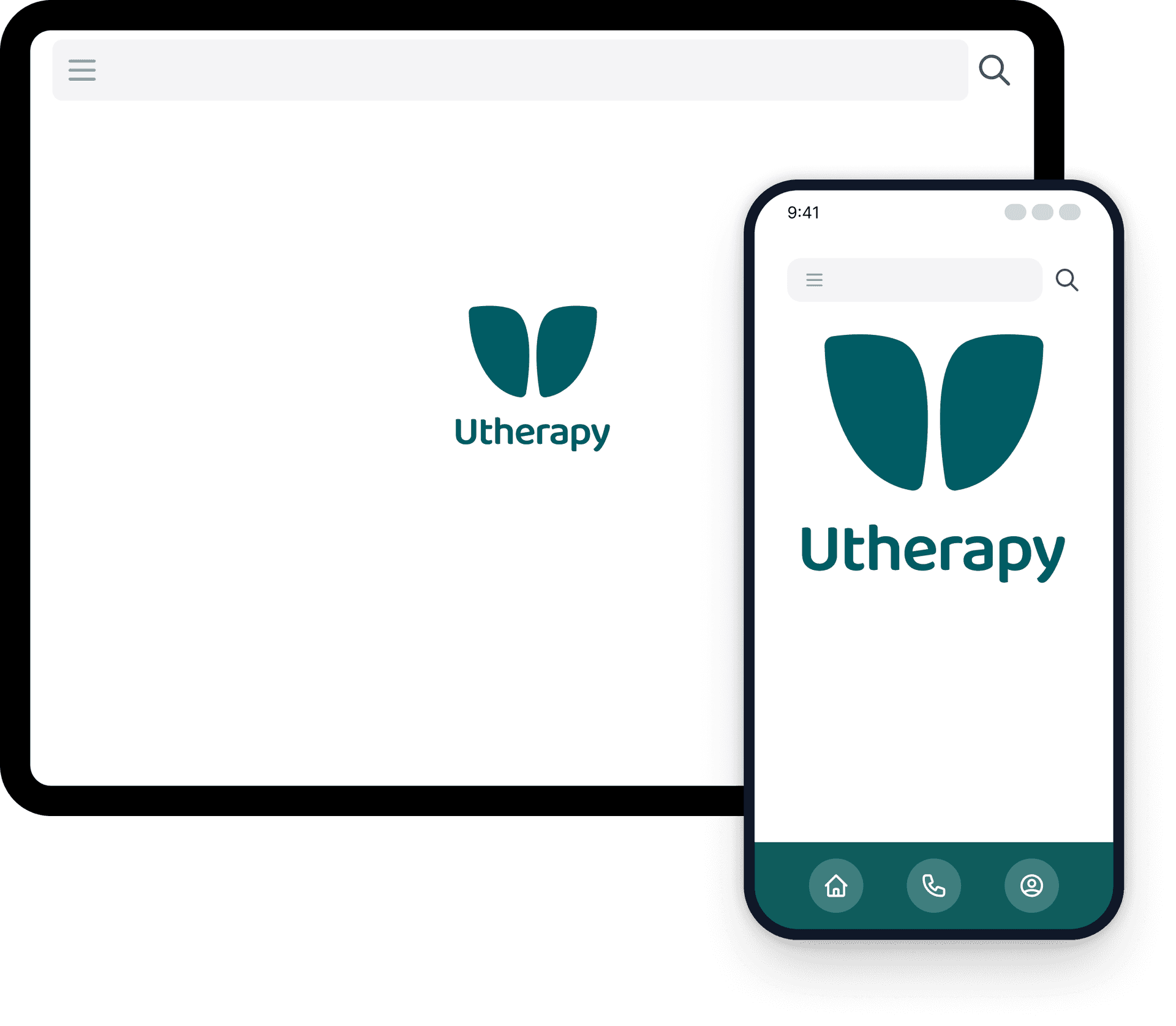 Utherapy on tablet and phone